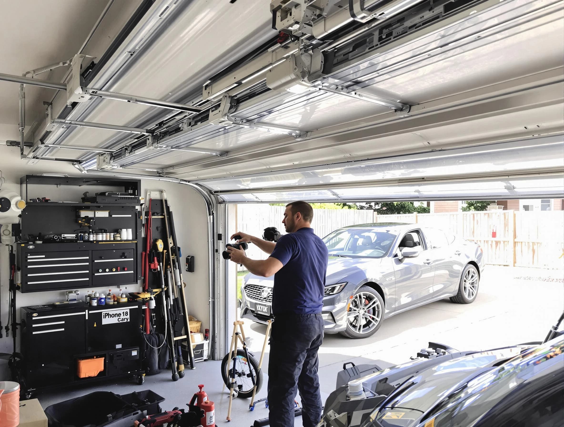 Jonesboro Garage Door Repair technician fixing noisy garage door in Jonesboro