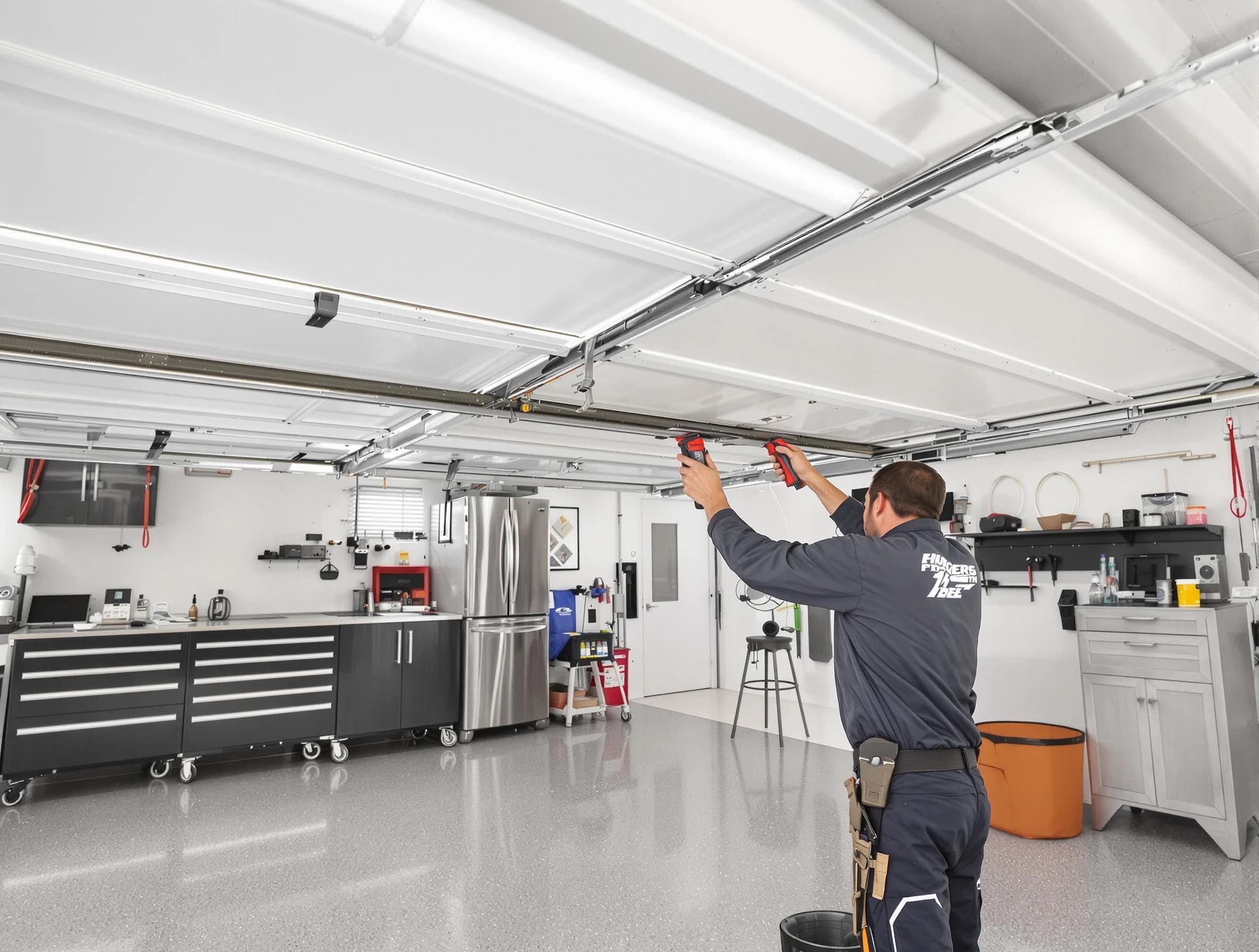 Overhead garage door repair service by Jonesboro Garage Door Repair in Jonesboro