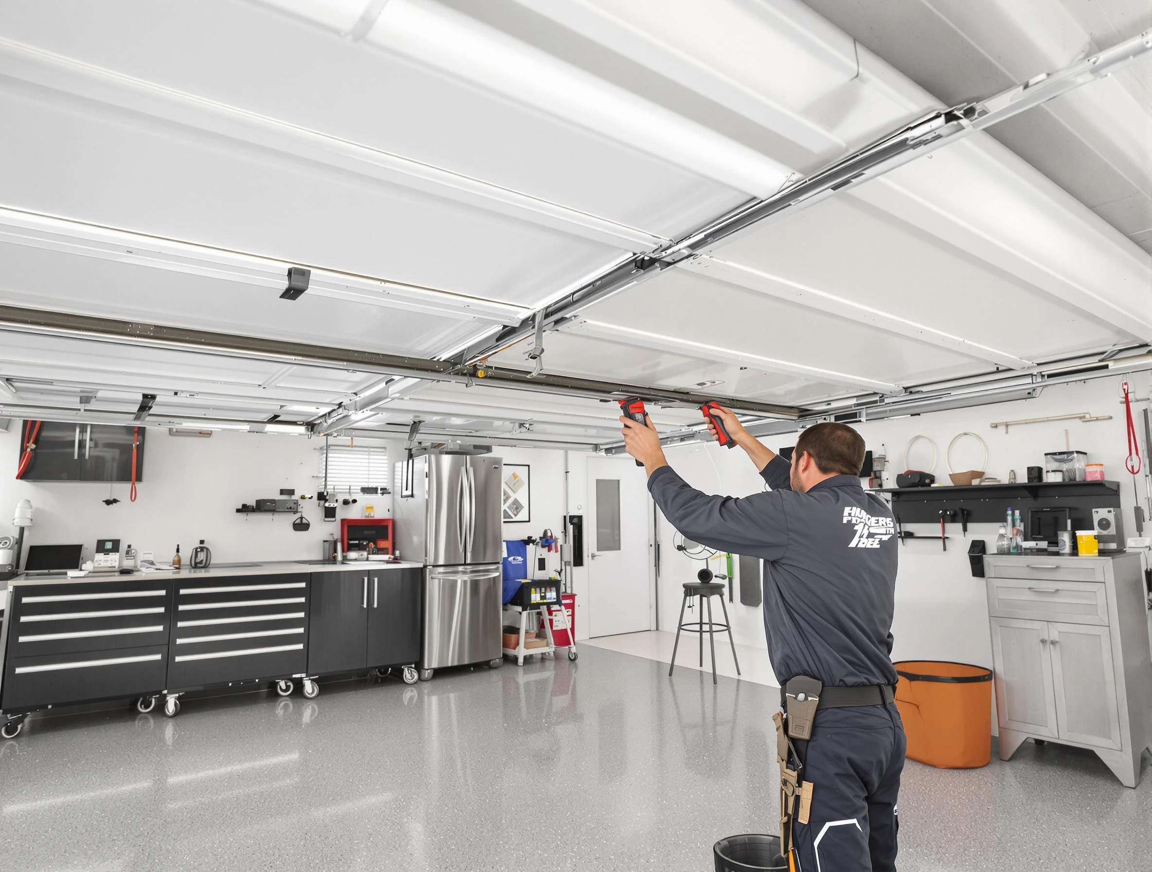 Overhead garage door repair service by Jonesboro Garage Door Repair in Jonesboro
